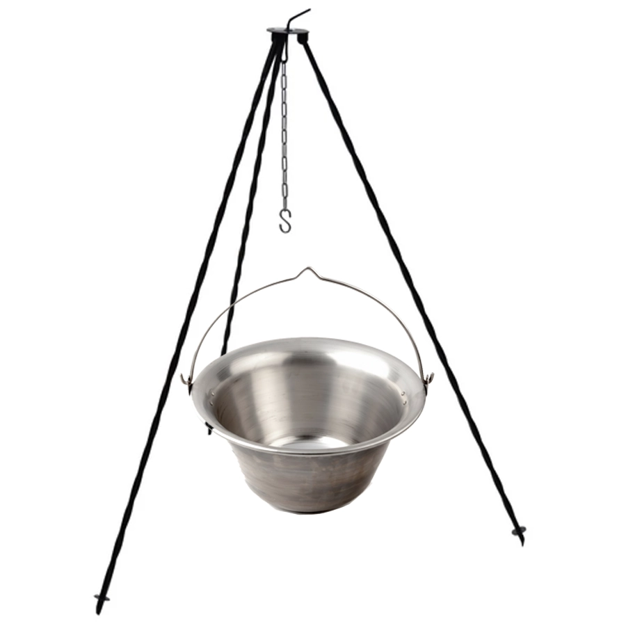 Nerezové kotlíky s trojnožkou